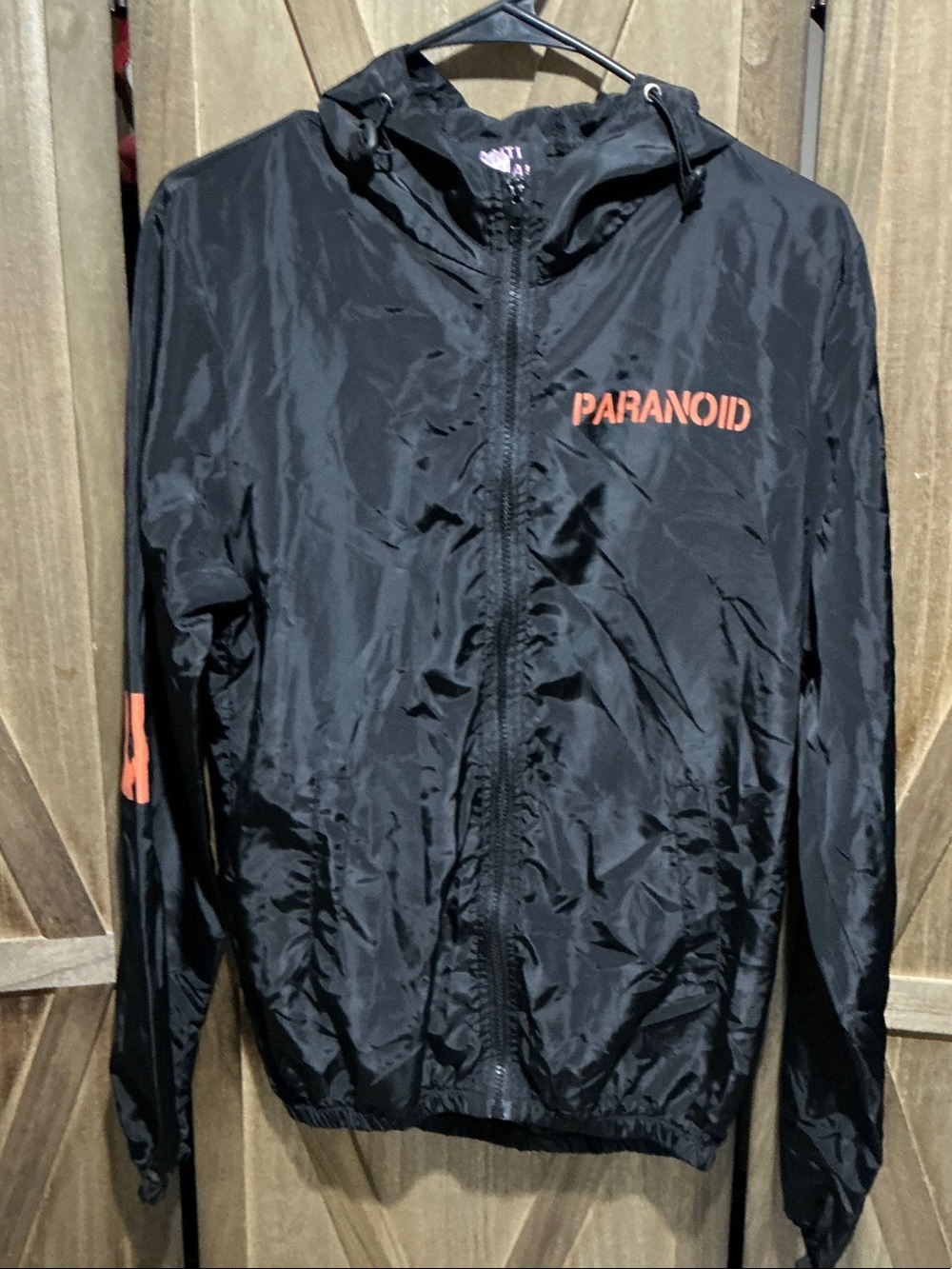 Antisocial Social Club Black Orange Lightweight Windbreaker Jacket